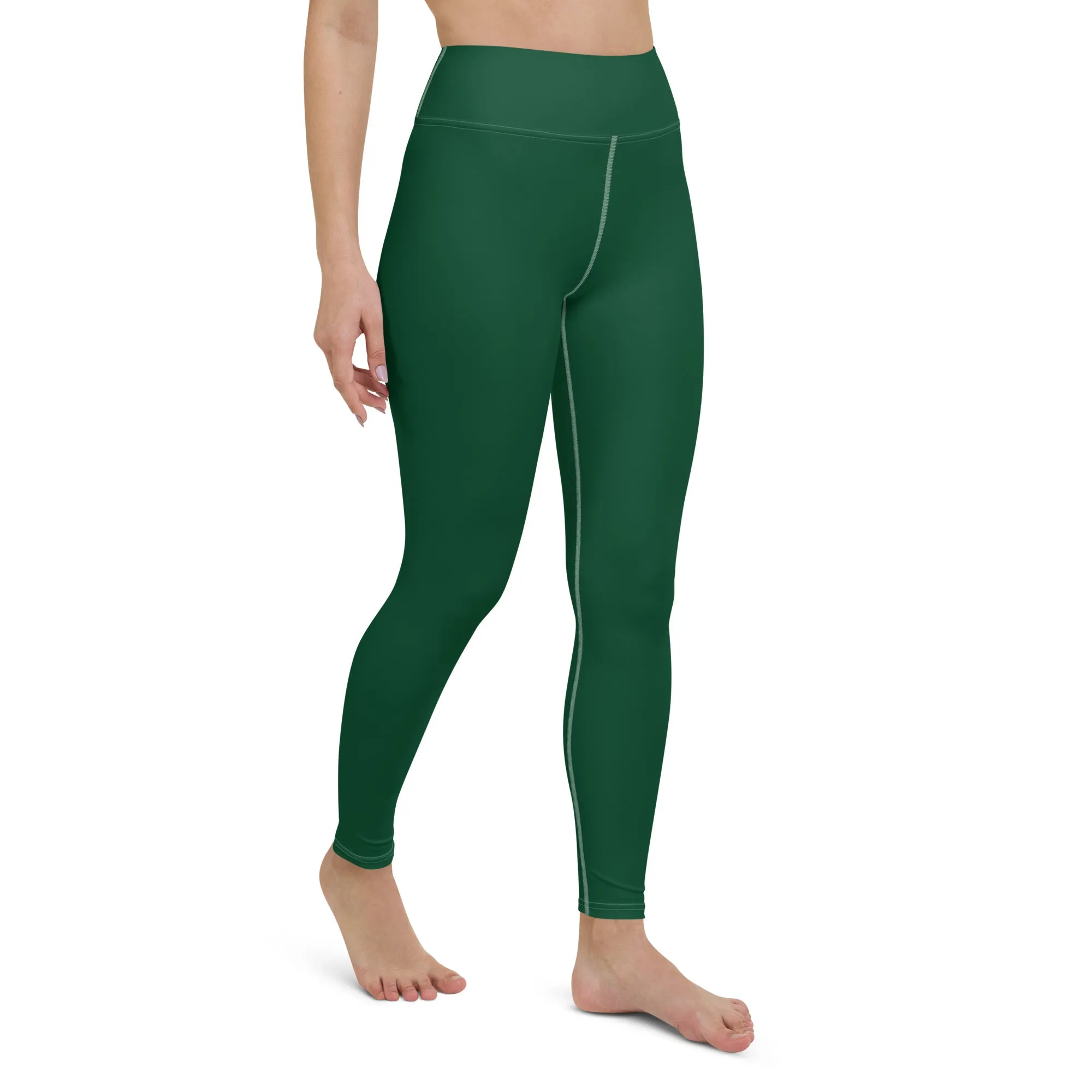 Active Lifestyle: Solid Color Leggings for Her Workout - Sherwood Forest