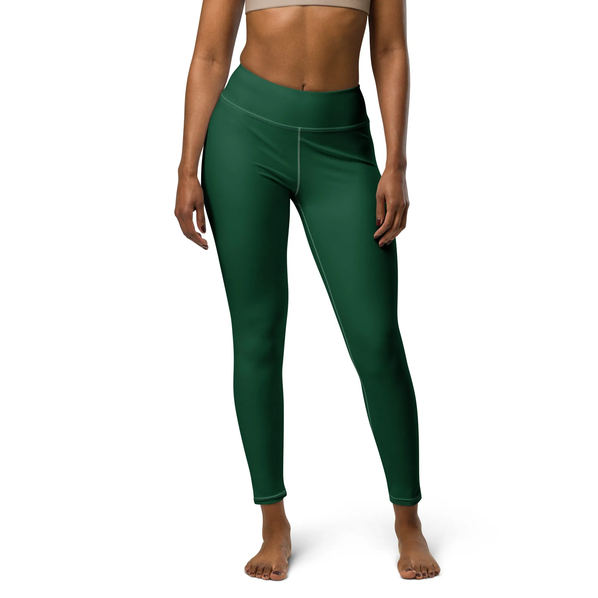 Active Lifestyle: Solid Color Leggings for Her Workout - Sherwood Forest