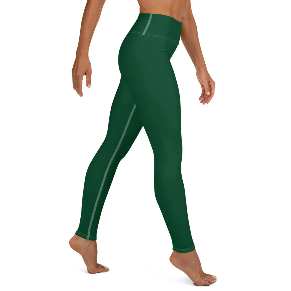 Active Lifestyle: Solid Color Leggings for Her Workout - Sherwood Forest