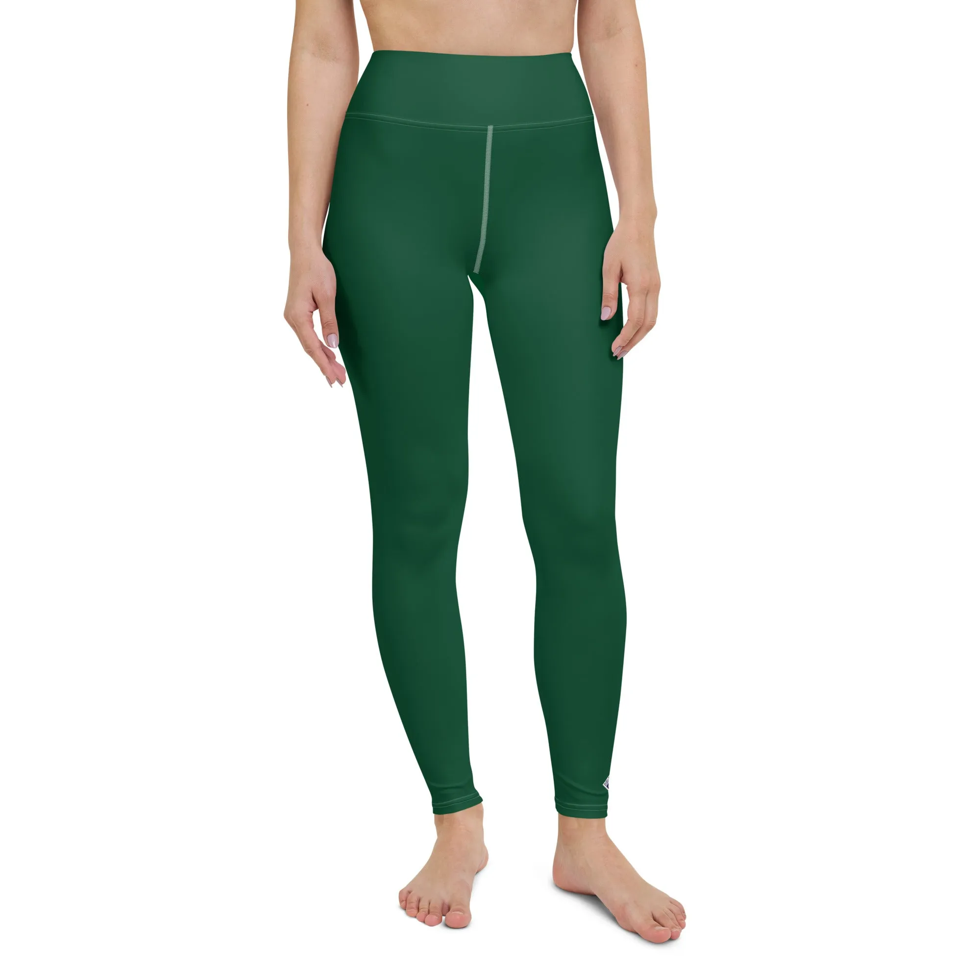 Active Lifestyle: Solid Color Leggings for Her Workout - Sherwood Forest