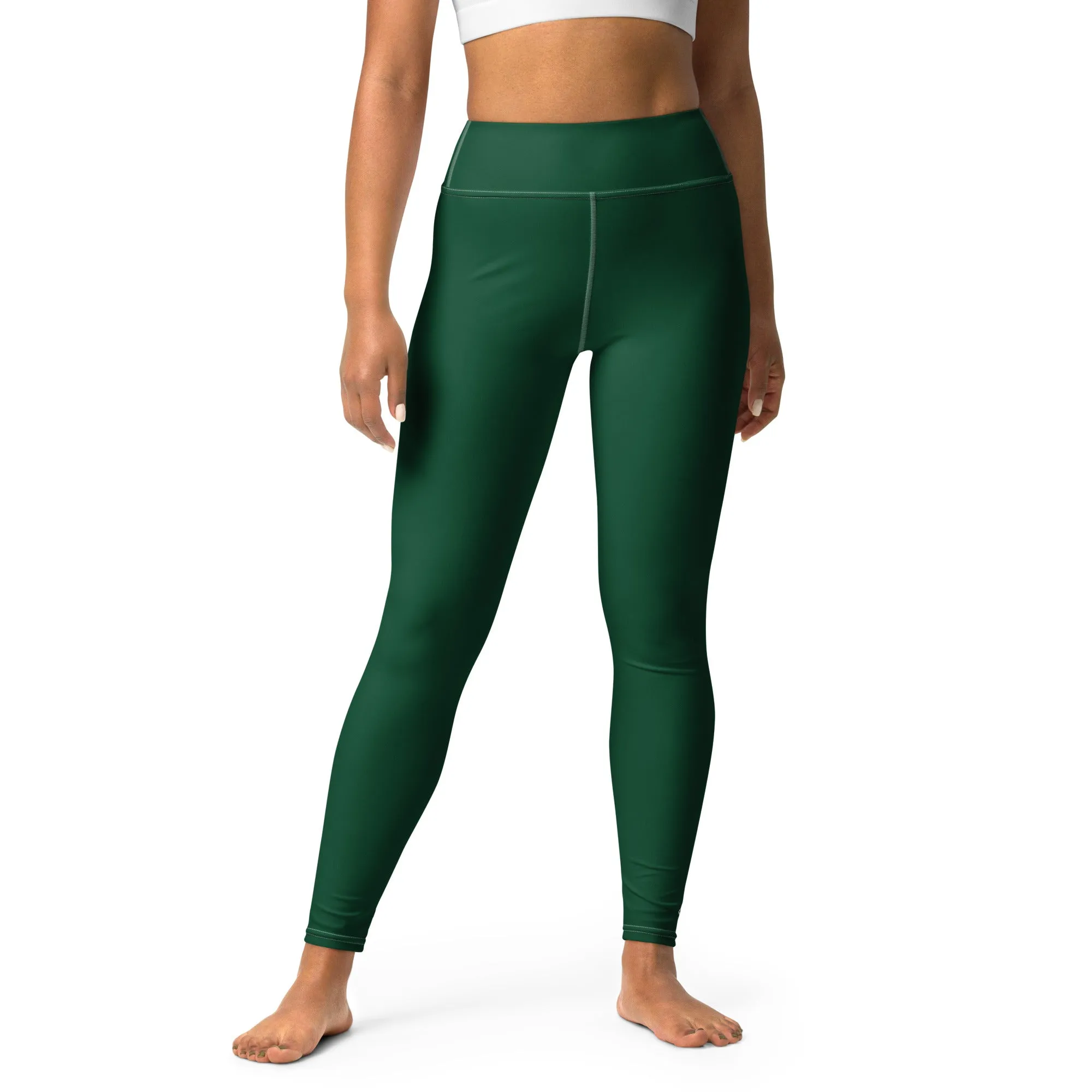 Active Lifestyle: Solid Color Leggings for Her Workout - Sherwood Forest