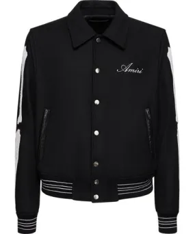 Amiri Bones Varsity Wool Jacket