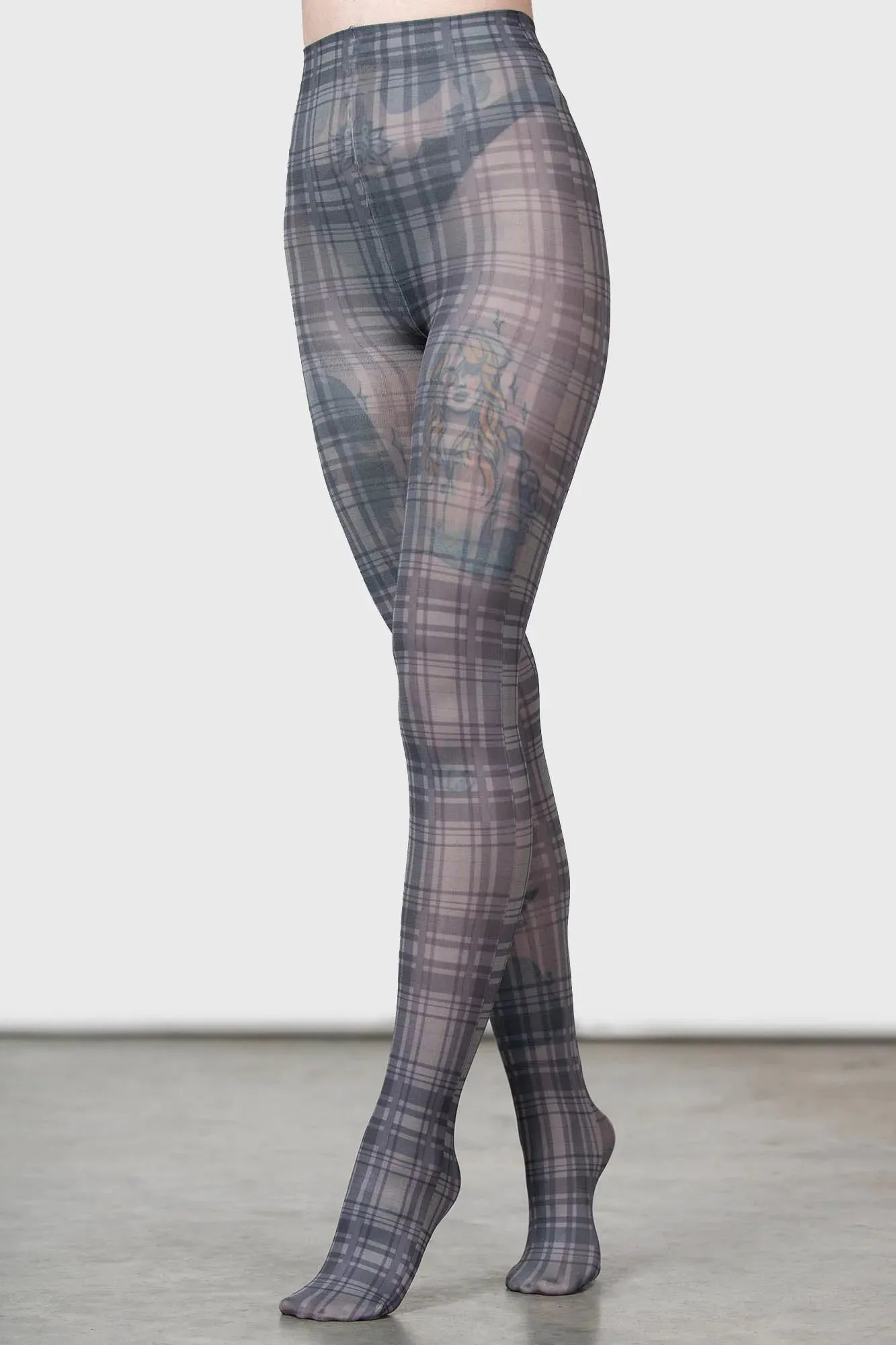 Anna Plaid Tights