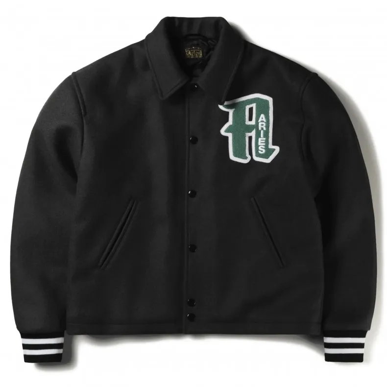 Aries Wool Varsity Jacket (Black)