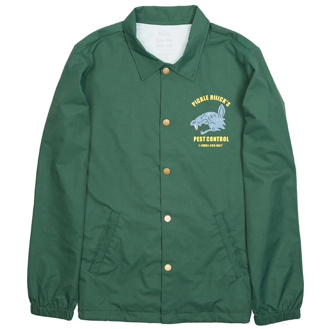 BAIT x Rick And Morty Men Pickle Rick Coaches Jacket (green / forest)