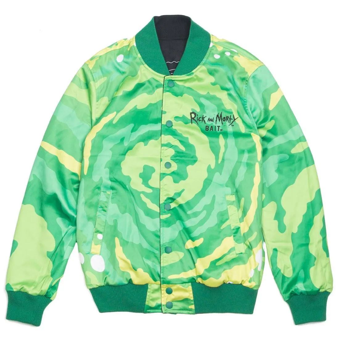 BAIT x Rick And Morty Men Reversible Varsity Jacket (black)