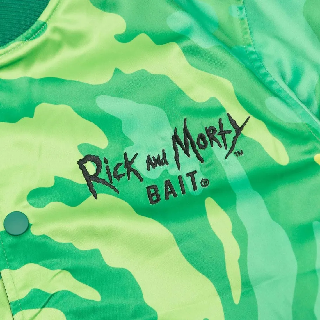 BAIT x Rick And Morty Men Reversible Varsity Jacket (black)