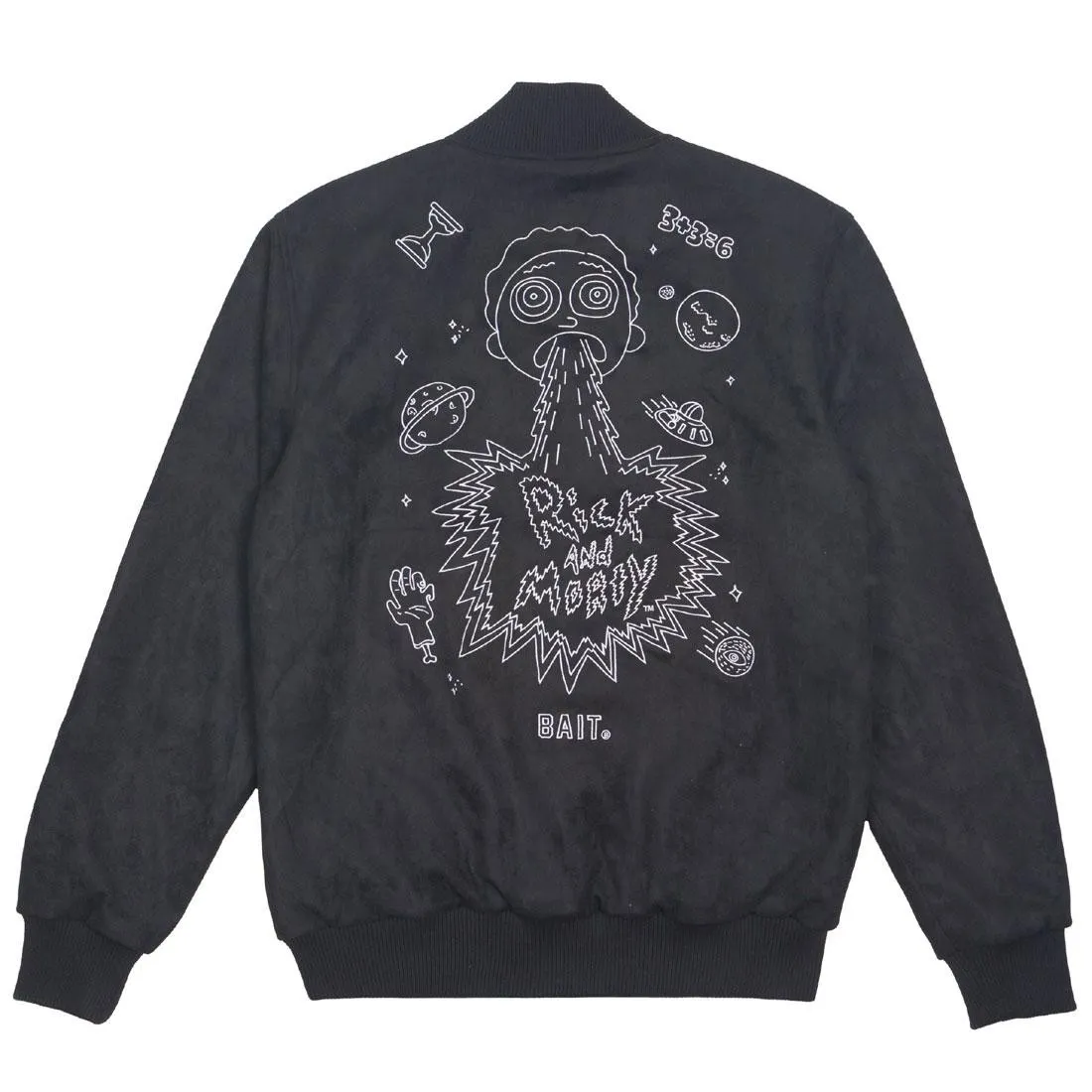 BAIT x Rick And Morty Men Reversible Varsity Jacket (black)