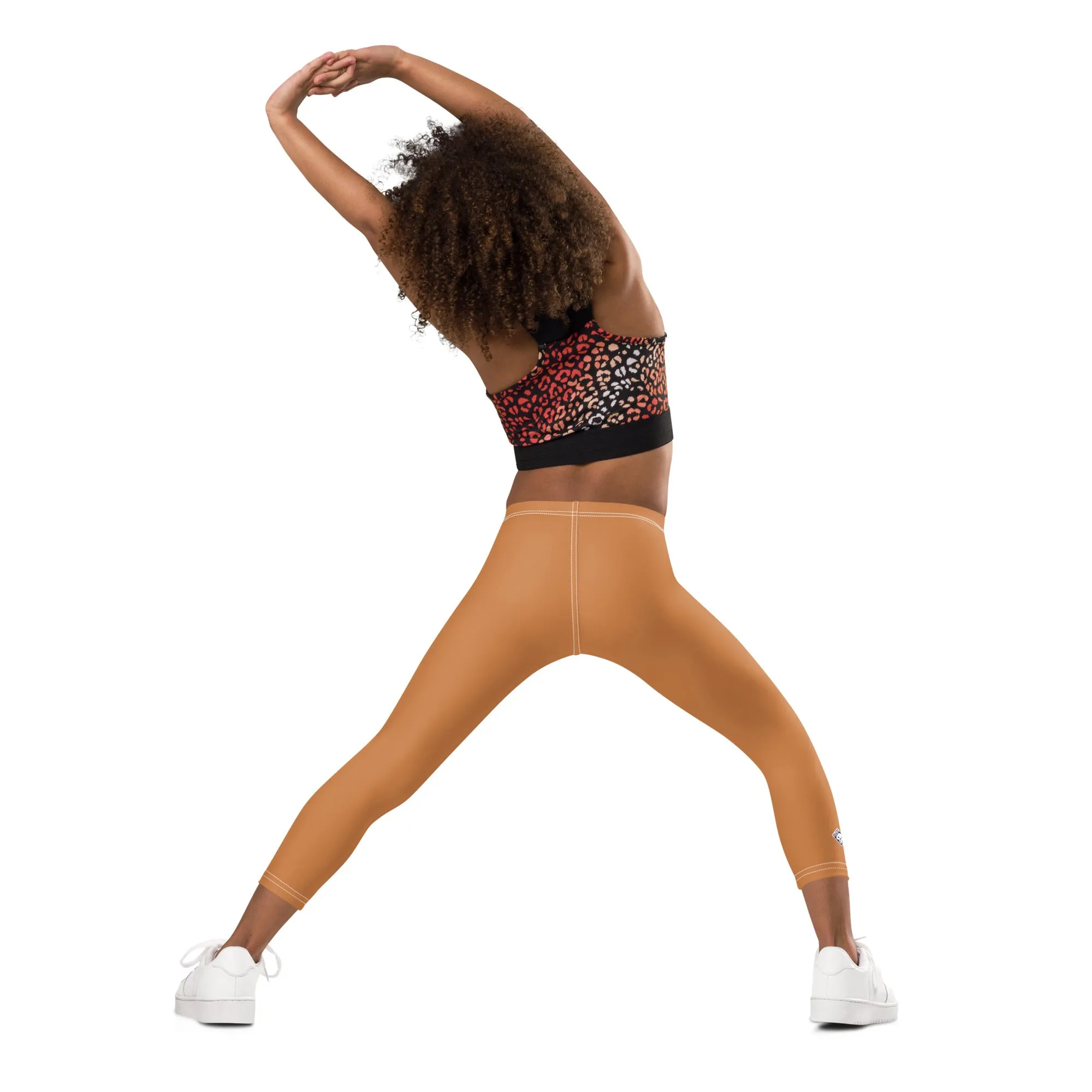 Bold Moves: Solid Workout Leggings for Young Athletes - Raw Sienna