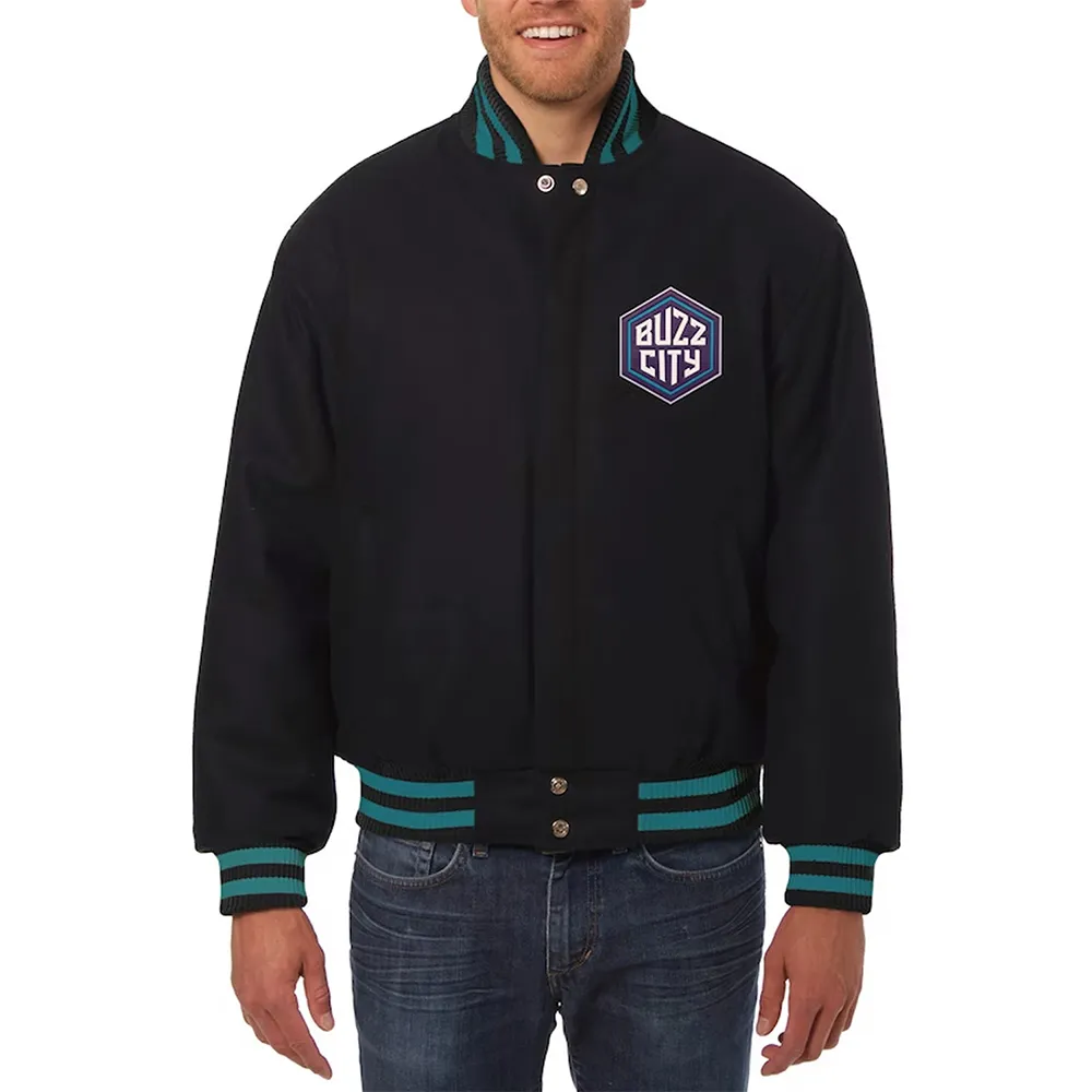 Charlotte Hornets Black Varsity Wool Jacket