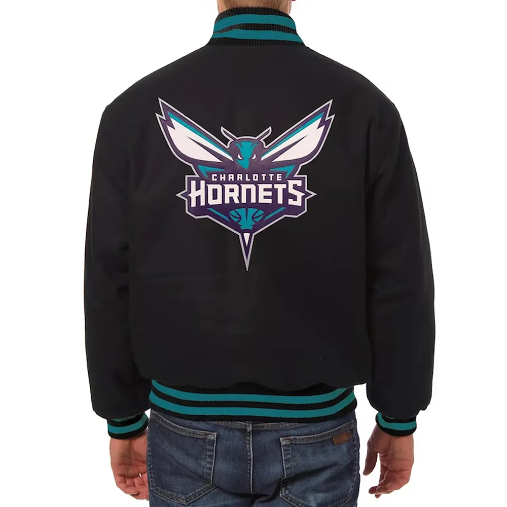 Charlotte Hornets Black Varsity Wool Jacket