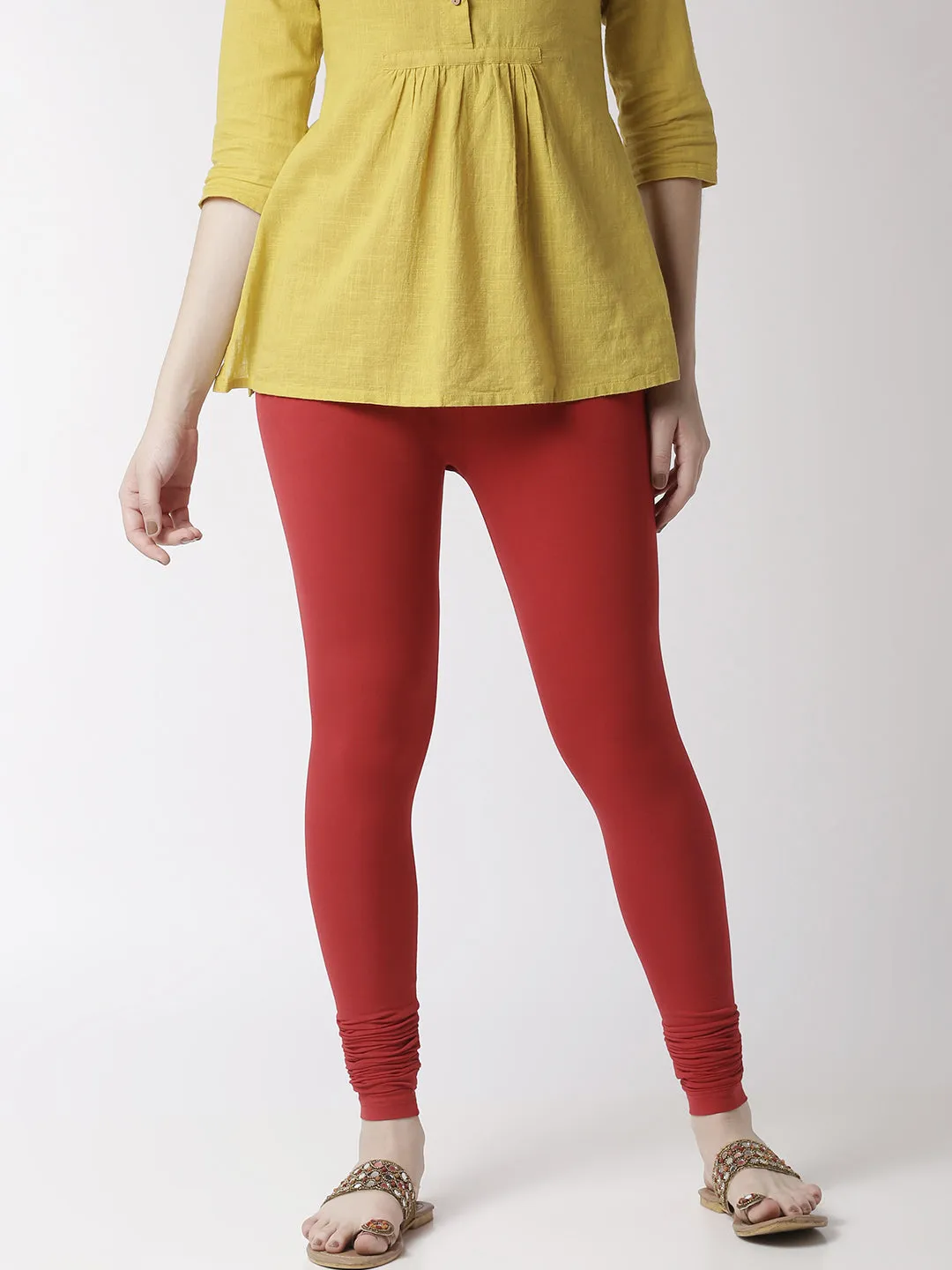 Churidar Leggings-True Red