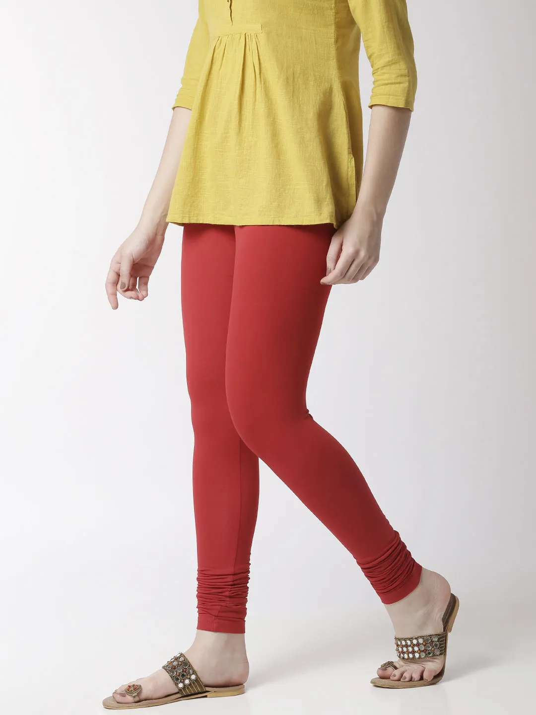 Churidar Leggings-True Red