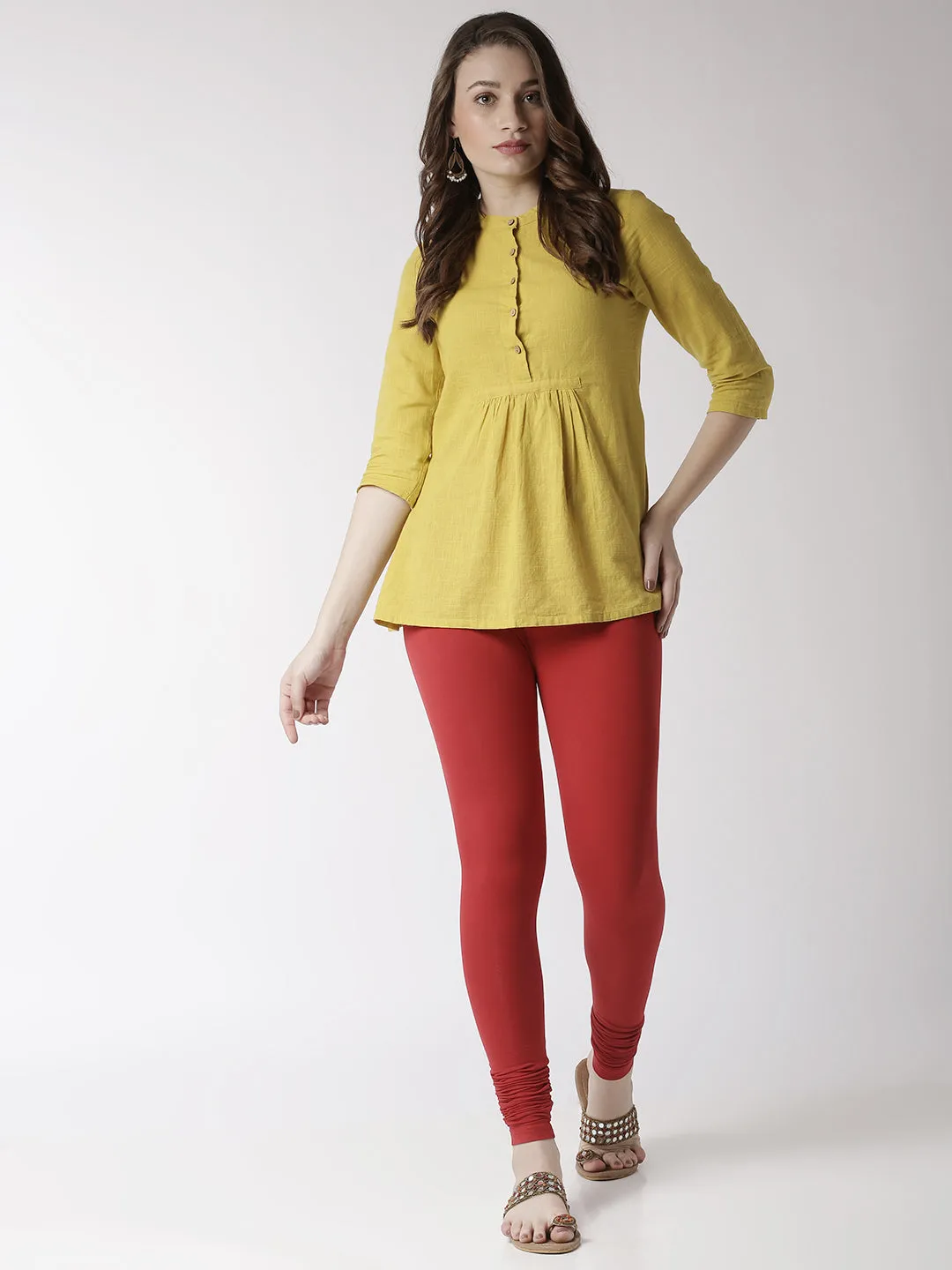 Churidar Leggings-True Red