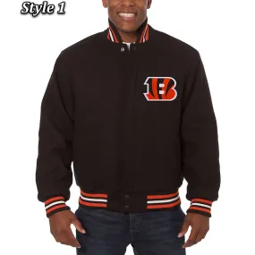 Cincinnati Bengals Black Varsity Wool Jacket