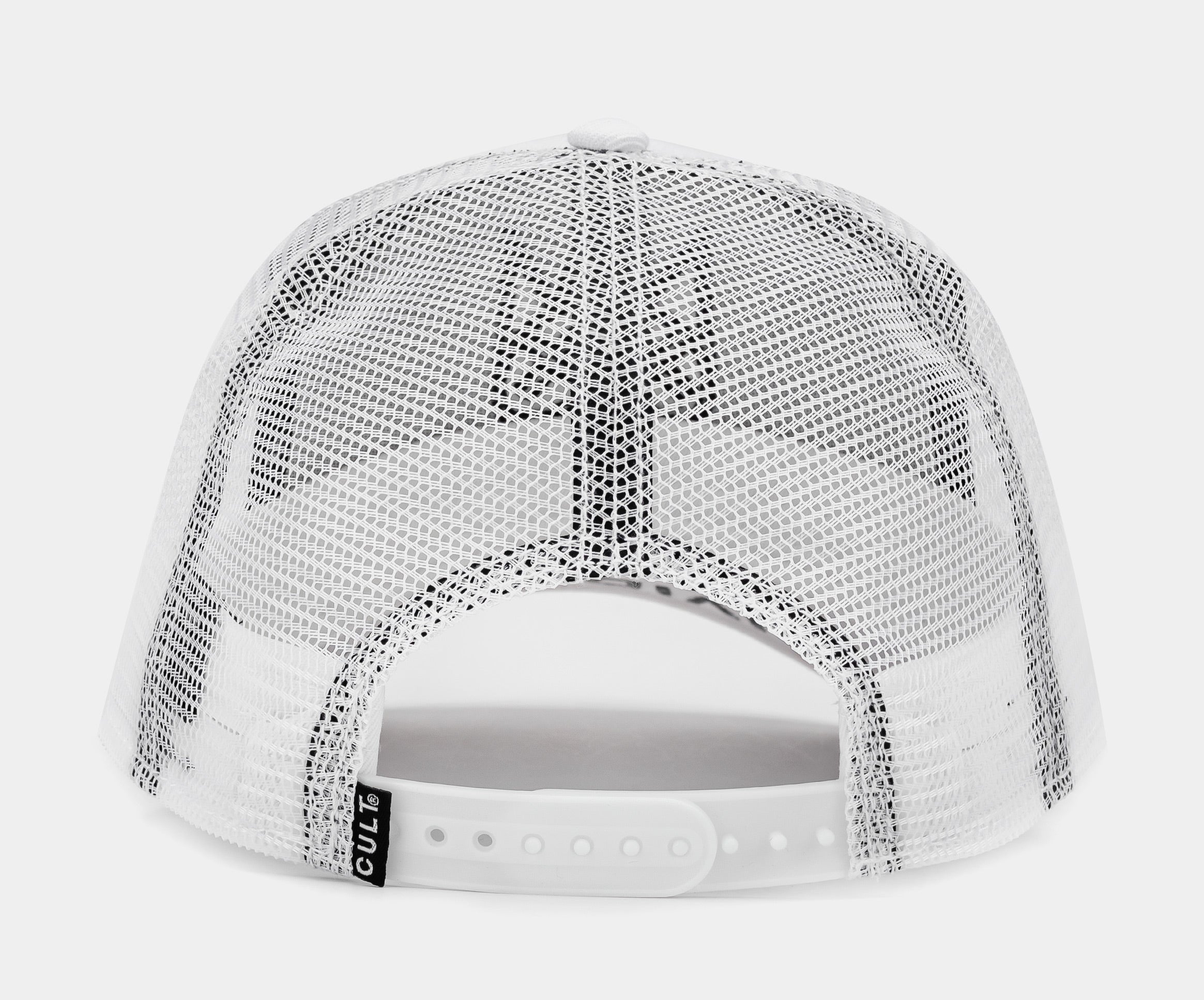 Clean Logo Mesh Trucker Mens Hat (White)