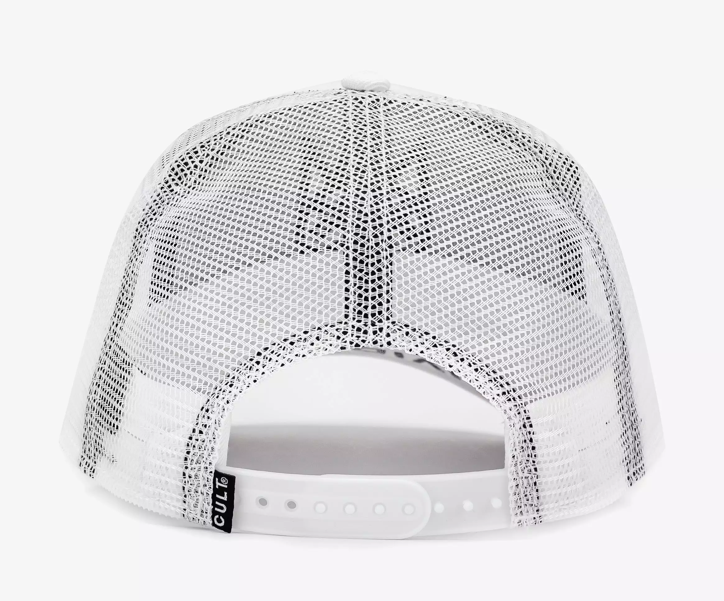 Clean Logo Mesh Trucker Mens Hat (White)