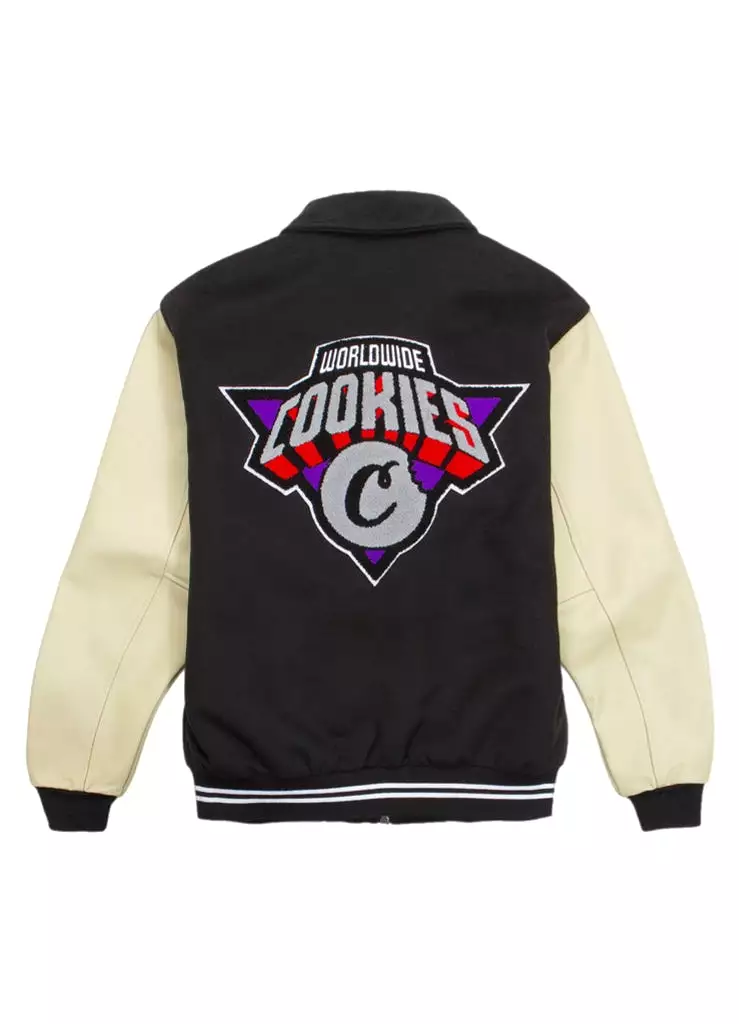 Cookies Full Clip Melton Wool Varsity Jacket CM241OLC02