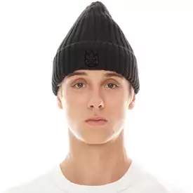 Cult Of Individuality Clean 2 Tone Shimuchan Logo Knit Beanie Hat (Black)