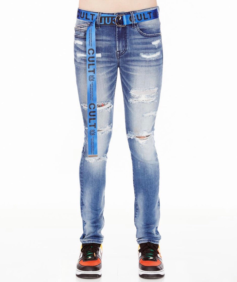 Cult Of Individuality Rinker Skinny Stretch Denim (Blue)