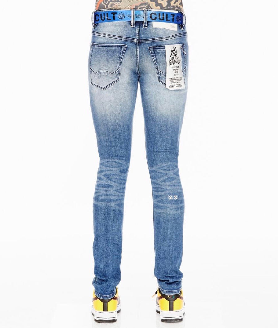 Cult Of Individuality Rinker Skinny Stretch Denim (Blue)