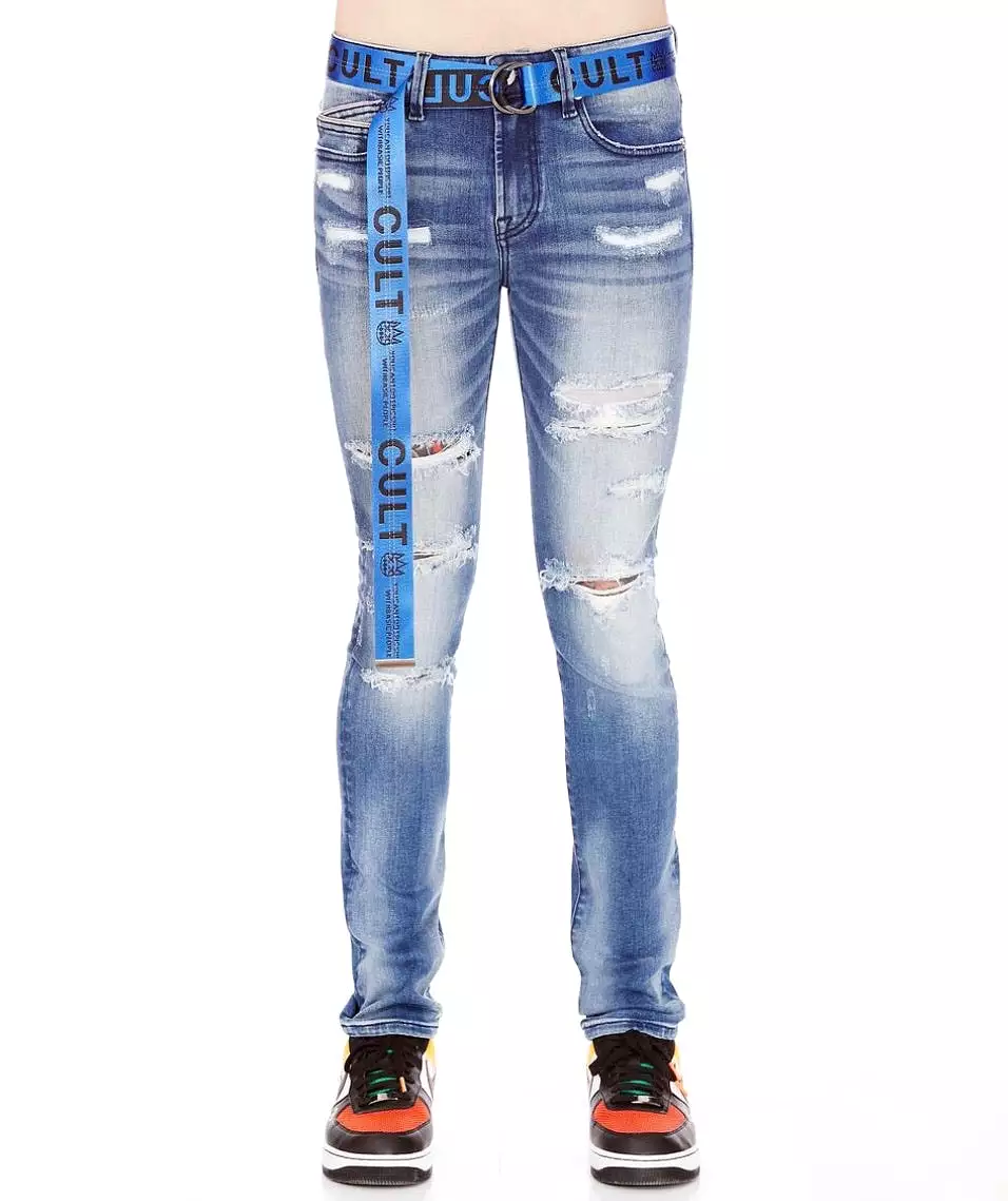 Cult Of Individuality Rinker Skinny Stretch Denim (Blue)