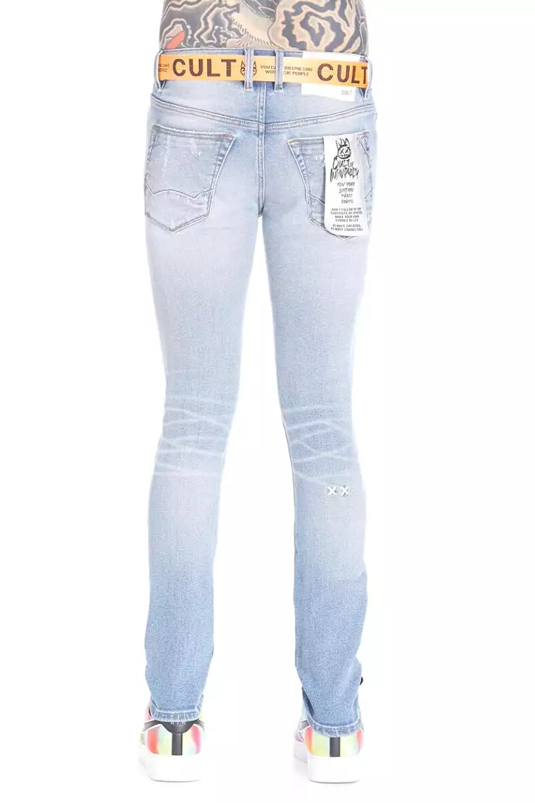 Cult Of Individuality Storm Skinny Belted Jeans