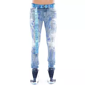 Cult Of Individuality Super Skinny Belted Denim (Scratch) 623A3-SS1P