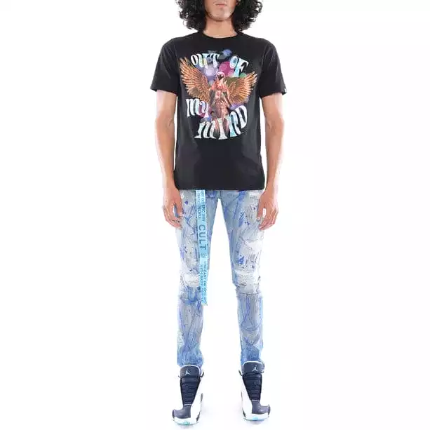 Cult Of Individuality Super Skinny Belted Denim (Scratch) 623A3-SS1P