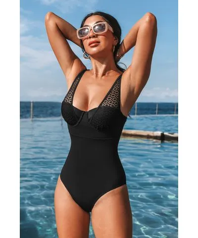 Cupshe Black Sweetheart Ultimate Beauty One-Piece