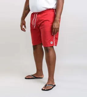 D555 Big Mens Red Full Length Swim Short (YARROW RED)