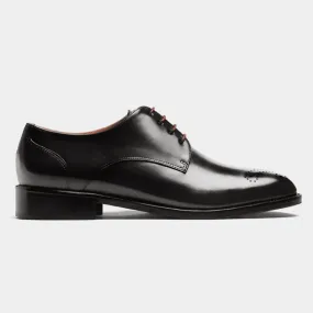 Derby shoes in black leather