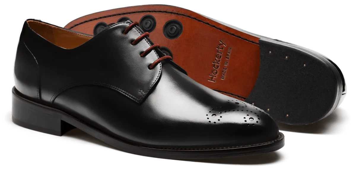 Derby shoes in black leather