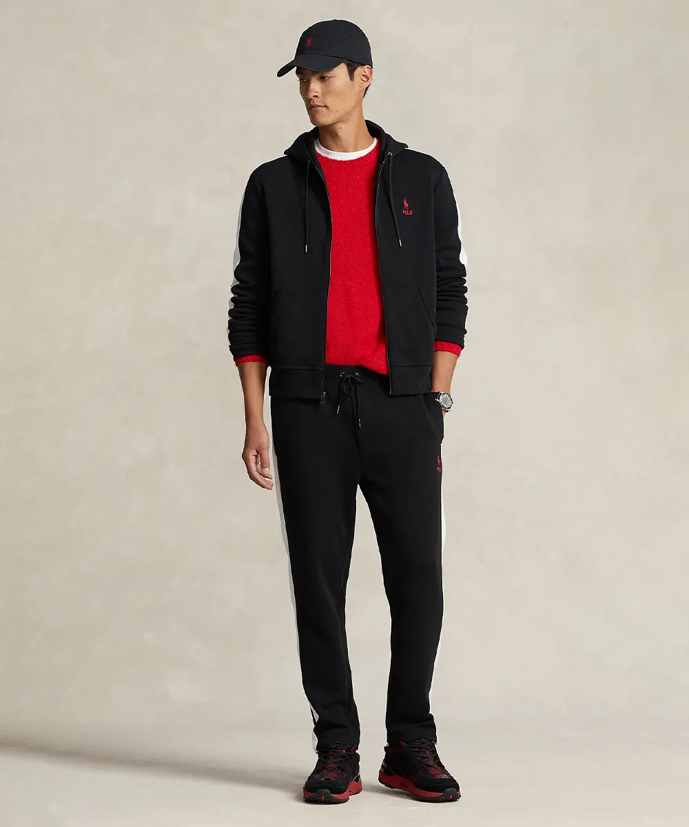 Double-Knit Mesh Track Trouser