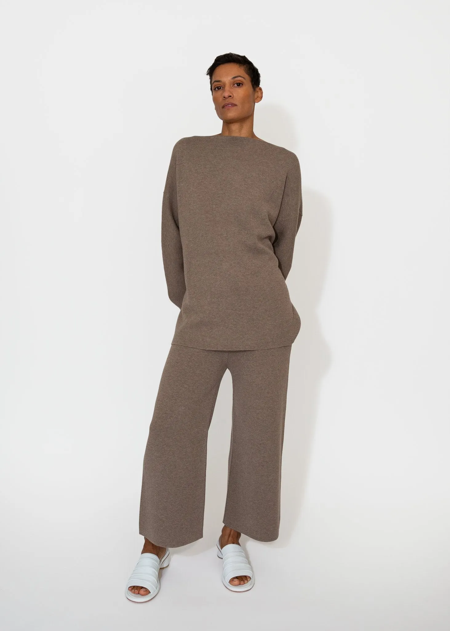 Double Knit Pants in Wood