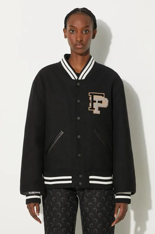 Filling Pieces wool bomber jacket Varsity Jacket black color 81422201863