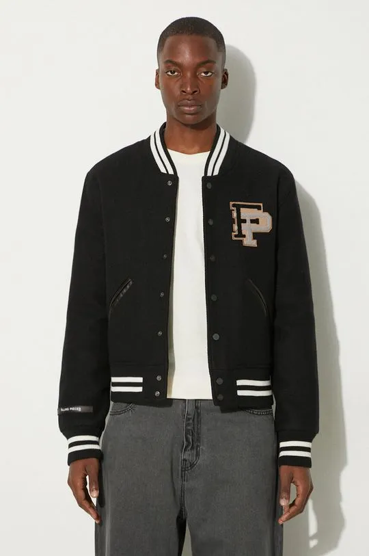 Filling Pieces wool bomber jacket Varsity Jacket black color 81422201863