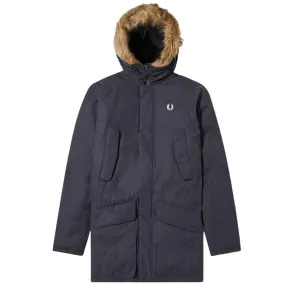 Fred Perry J9538 102 Primaloft Instulation Black Parka Jacket