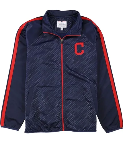 G-Iii Sports Mens Cleveland Indians Track Jacket Sweatshirt, TW2