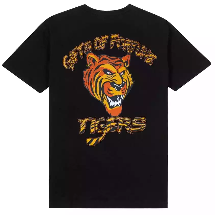 Gift Of Fortune Fight Tiger T Shirt (Black)