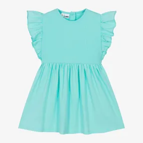 Girls Blue Cotton Jersey Dress