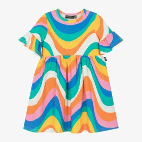 Girls Cotton Rainbow Swirl Dress