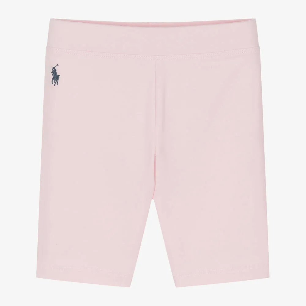 Girls Pink Cotton Cycling Shorts