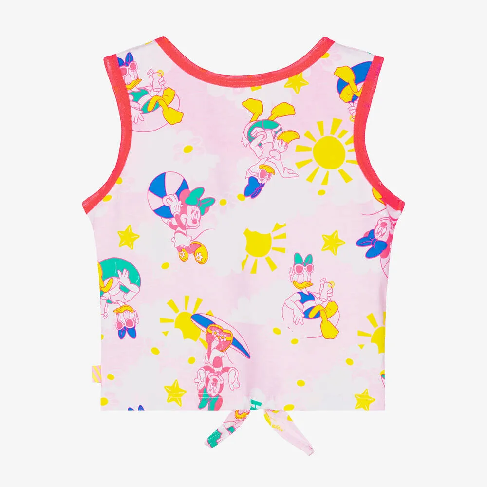 Girls Pink Cotton Disney Top