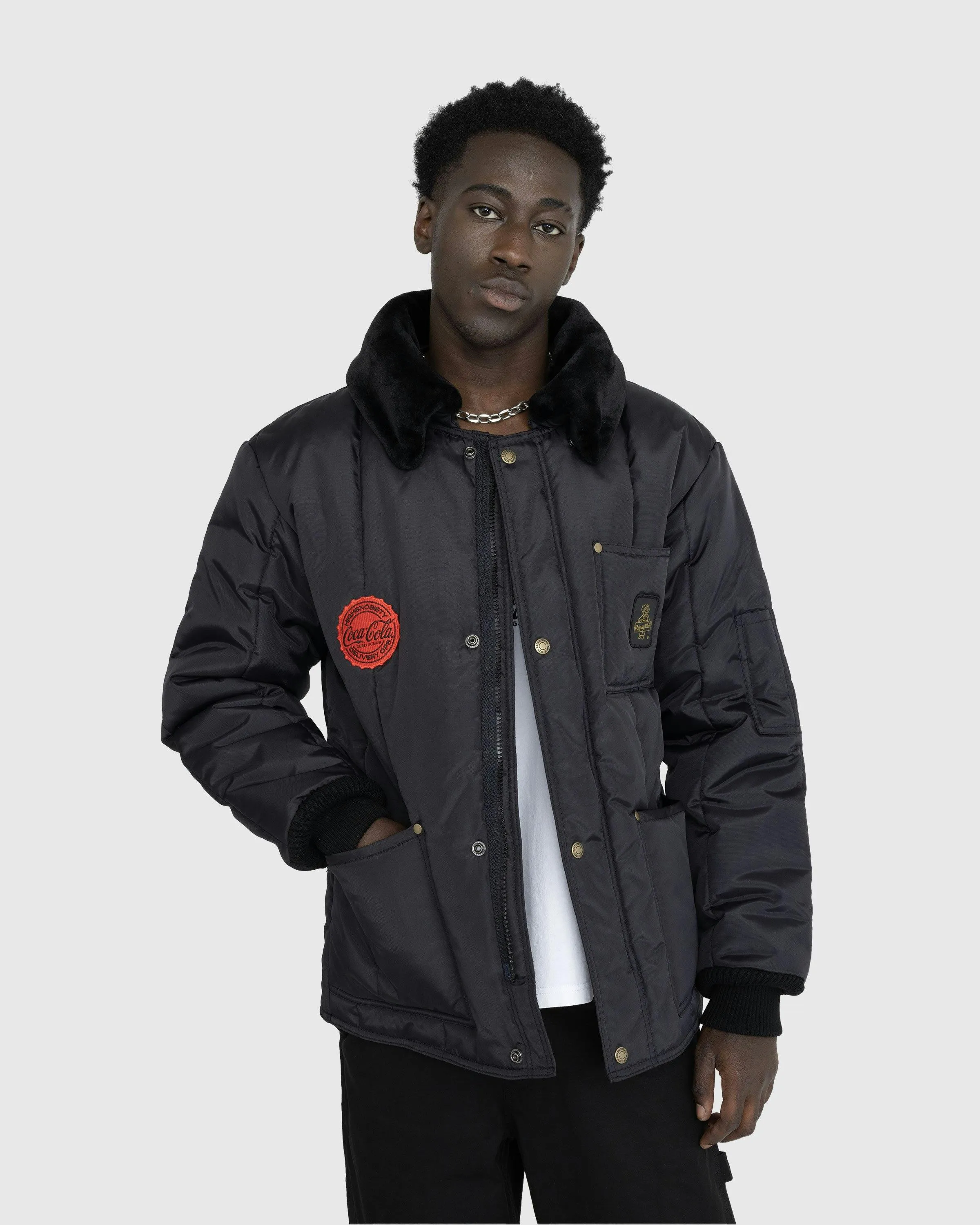 Highsnobiety x Coca-Cola Zero Sugar – RefrigiWear Iron-Tuff® Polar Jacket Black | Highsnobiety Shop