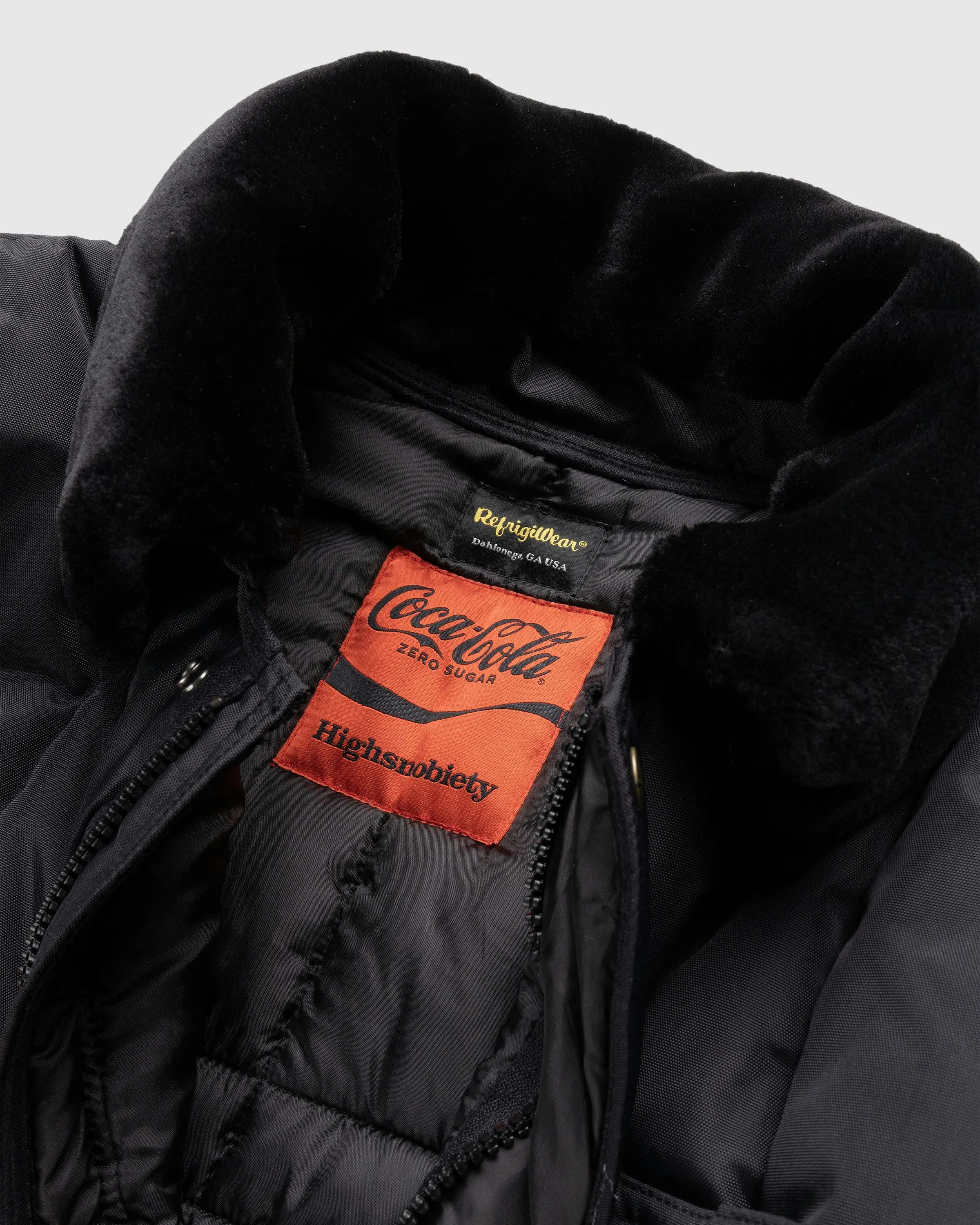 Highsnobiety x Coca-Cola Zero Sugar – RefrigiWear Iron-Tuff® Polar Jacket Black | Highsnobiety Shop