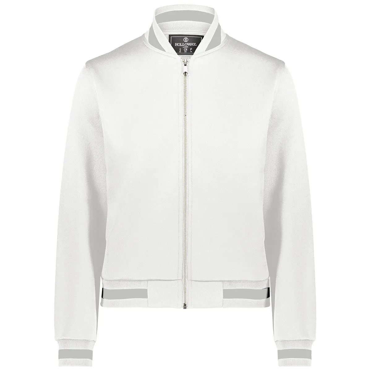 Holloway Women's White/Athletic Heather V-Street Full Zip Jacket