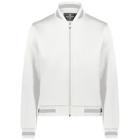 Holloway Women's White/Athletic Heather V-Street Full Zip Jacket