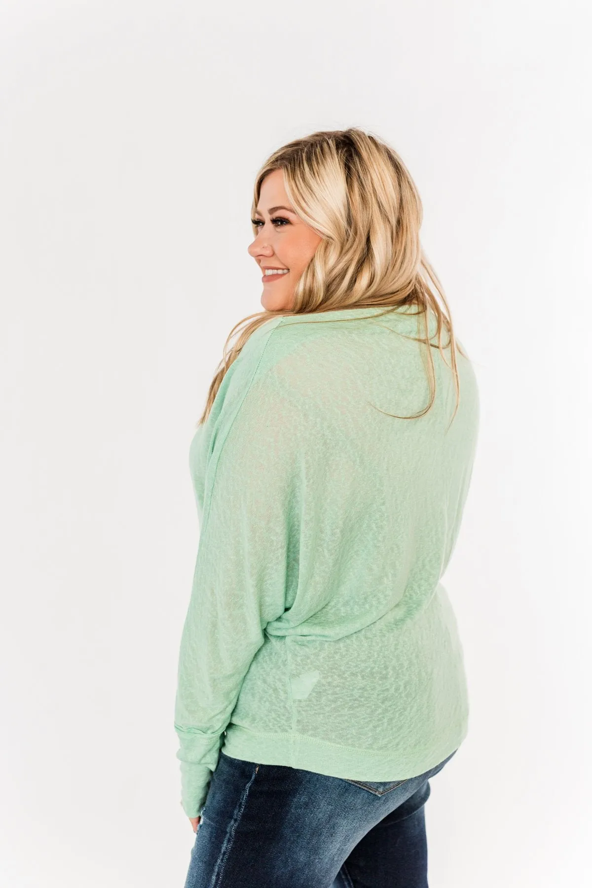 Hometown Cutie Lightweight Dolman Top- Mint