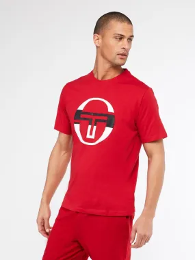 IBERIS T-SHIRT - TANGO RED/BLANC DE BLANC / D1